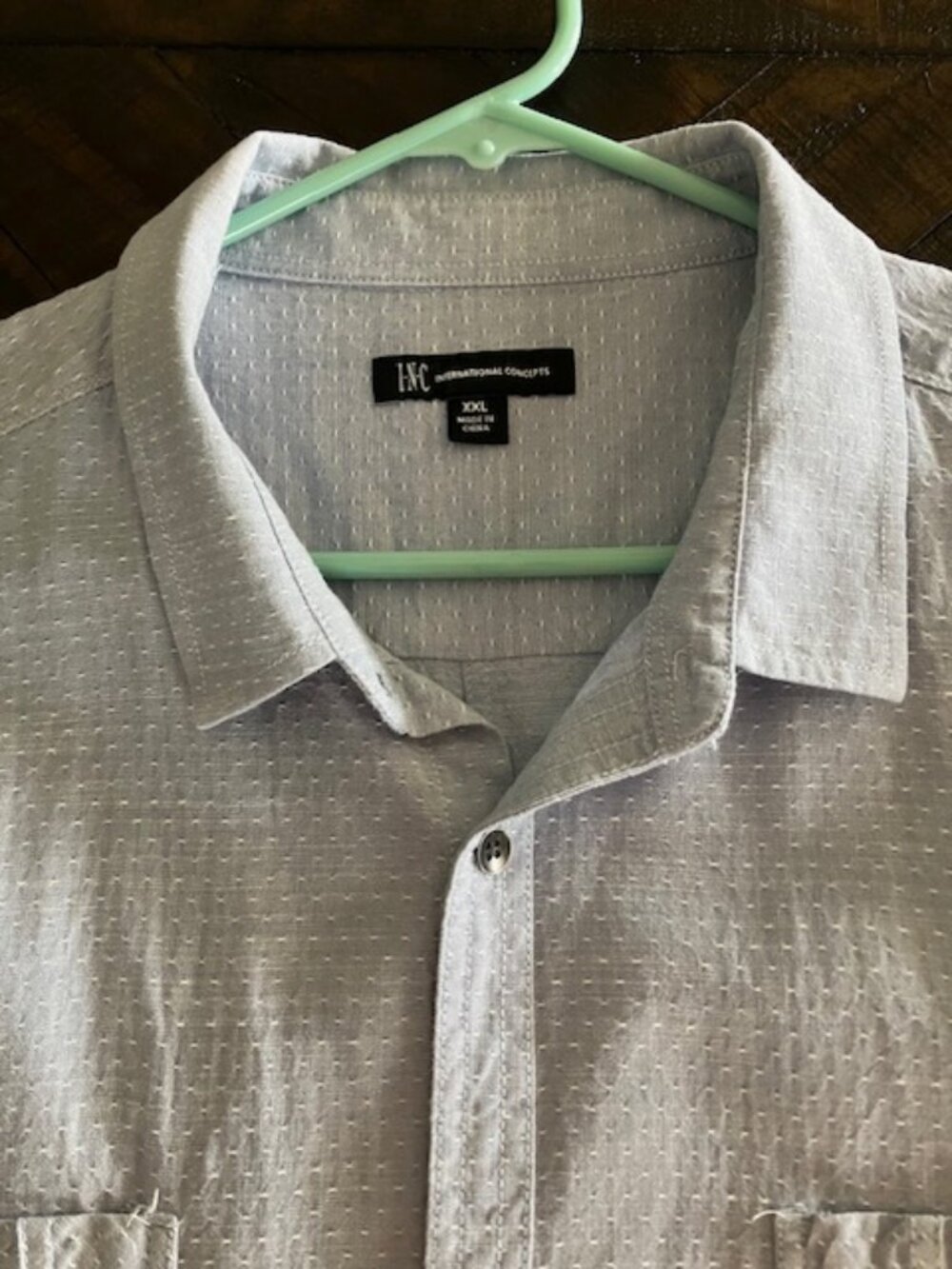 Mens Textured Light Baby Blue Shirt